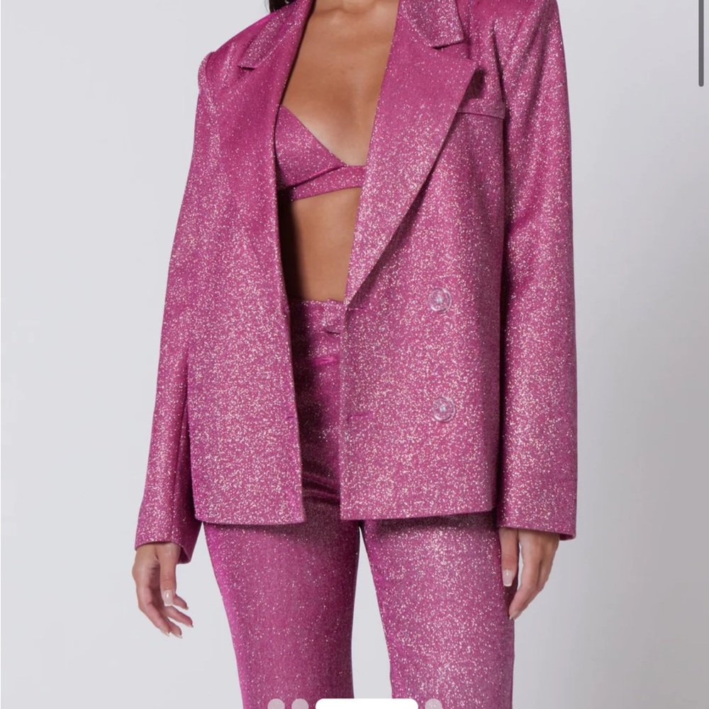 SLA the Label FUCHSIA GLITTER PALOMA BLAZER Small